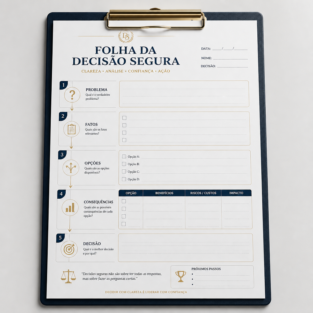 Kit Decisão com Clareza: Roteiro Quebra-Crenças e Framework de Decisão