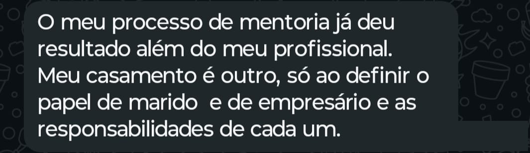 Depoimento de cliente sobre resultados da mentoria no casamento