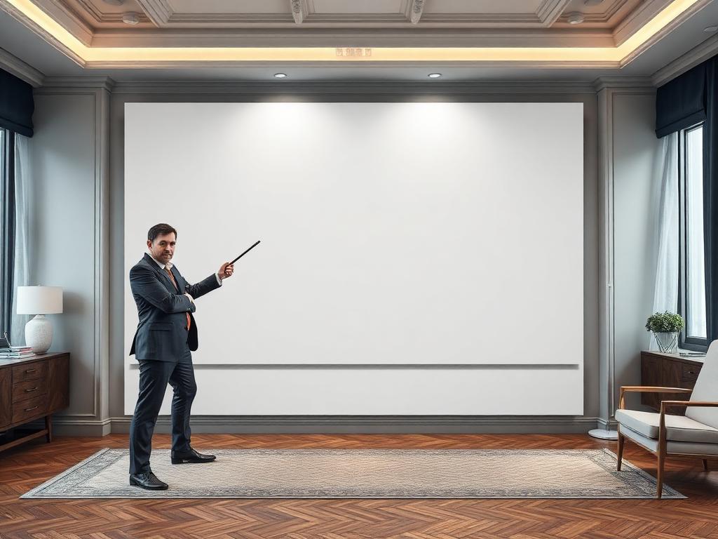 Empresário organizando problema, opções e decisão em um quadro